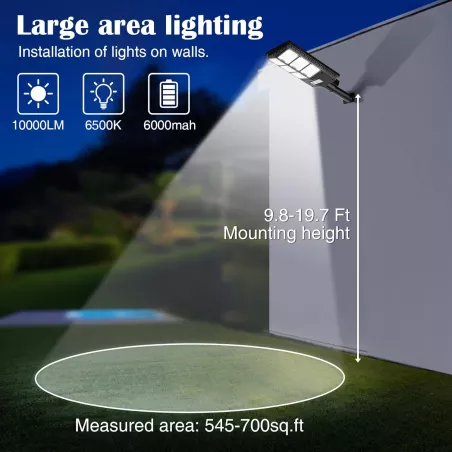Lampes Solaires Étanches ZJOJO, Capteur de Mouvement & Télécommande