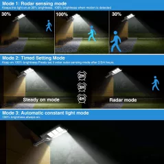 ZJOJO Lampes Solaires 10000 Lumens: Éclairage Extérieur Puissant avec Détecteur & Télécommande (Lot de 2)