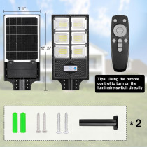 ZJOJO Waterproof Solar Street Lights, Motion Sensor & Remote, 2-Pack