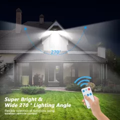 Mokot: Lumières Solaires 2500 Lumens avec Détecteur & Télécommande - Sécurité Ultime!