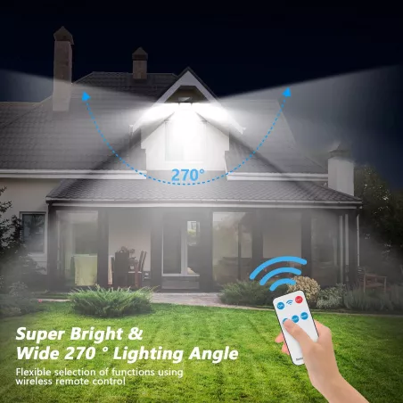 Mokot: Lumières Solaires 2500 Lumens avec Détecteur & Télécommande - Sécurité Ultime!