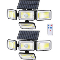 Mokot Solar Lights, 2500 Lumens, Motion Sensor & Remote, 2-Pack