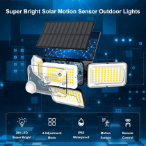 Mokot Solar Lights, 2500 Lumens, Motion Sensor & Remote, 2-Pack