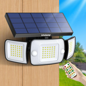 Intelamp Solar Lights,  Waterproof, Motion Sensor & Remote, 2-Pack