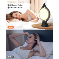 UV-Free 10000 Lux Therapy Lamp: Beat the Blues with Adjustable Brightness & Timer