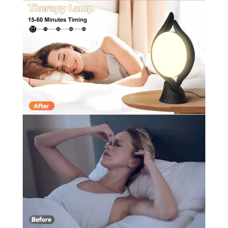 Lampe de Luminothérapie 10000 Lux HIBOITEC : Éclairez Votre Humeur, Réglable & Anti-UV