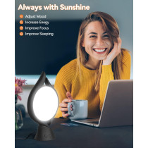 UV-Free Light Therapy Lamp, 10000 Lux, Adjustable Brightness & Timer