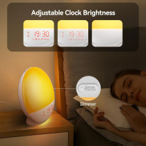 RICIAL Sunrise Alarm Clock with Light Therapy and White Noise