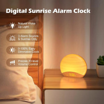 REACHER Sunrise Alarm Clock: Wake Up Light and Sound Machine