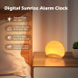 REACHER Sunrise Alarm Clock: Wake Up Naturally with Light & Sound - Bedroom Decor