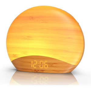 REACHER Sunrise Alarm Clock: Wake Up Light and Sound Machine