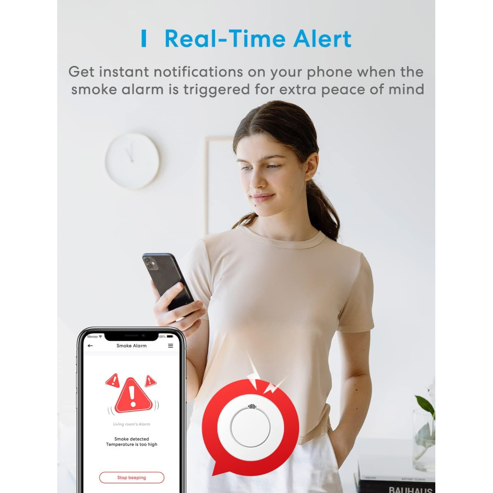 Meross Smart Smoke Alarm with Hub: Real - Time Alerts and Safety