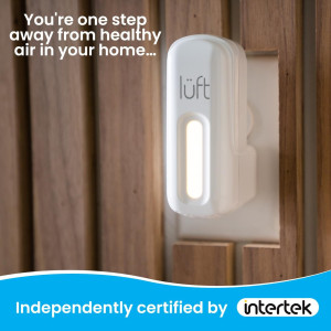 Lüft Indoor Air Quality Monitor - Accurate Radon, VOC, and CO2 Detection with WiFi, Easy Setup, and Mobile App Integration