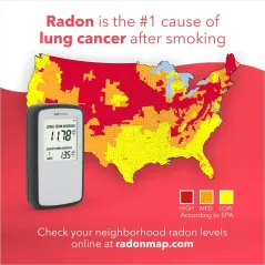 Détecteur de Radon Portable pour la Maison - Alimenté par Batterie