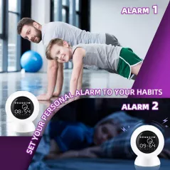 Réveil Projecteur Étoiles 4-en-1 LitEnergy : Galaxie, Sons Blancs & Bluetooth - Nuits Magiques Garanties!