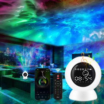 4-in-1 Star Projector Alarm Clock with Bluetooth & White Noise