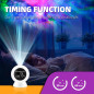 Réveil Projecteur Étoiles 4-en-1 LitEnergy : Galaxie, Sons Blancs & Bluetooth - Nuits Magiques Garanties!