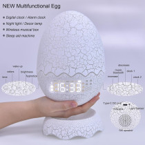 Dragon Egg Alarm Clock with Night Light & White Noise