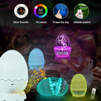 Dragon Egg Alarm Clock with Night Light & White Noise