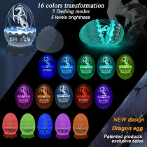 Dragon Egg Alarm Clock with Night Light & White Noise