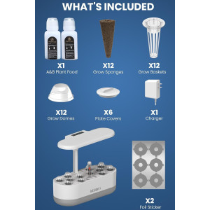 Inbloom 12 Pods Hydroponic Growing System  Easy Indoor Gardening Kit.