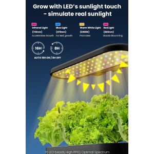 Inbloom 12 Pods Hydroponic Growing System  Easy Indoor Gardening Kit.