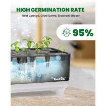 RAINPOINT Hydroponic System 13 Pods Indoor Garden with LED Light