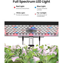 iDOO Hydroponic Garden, 12 Pods, WiFi, LED Light for Indoor Growing