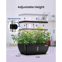 iDOO Hydroponic Garden, 12 Pods, WiFi, LED Light for Indoor Growing