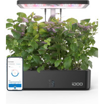 iDOO Hydroponic Garden, 12 Pods, LED Light and Fan for Indoor Growing