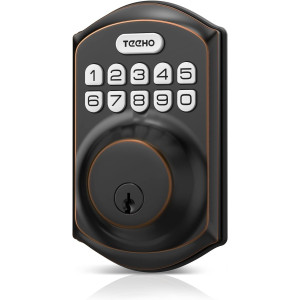 TEEHO TE001 Keyless Entry Door Lock with Keypad - Smart Deadbolt Lock for Front Door with 2 Keys - Auto Lock - Easy Installation