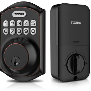 TEEHO TE001 Keyless Entry Door Lock with Keypad - Smart Deadbolt Lock for Front Door with 2 Keys - Auto Lock - Easy Installation