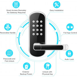 Sifely Keyless Fingerprint Smart Lock – 6 Unlock Methods,Remote Access