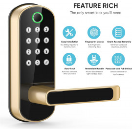 Sifely Keyless Fingerprint Smart Lock – 6 Unlock Methods,Remote Access