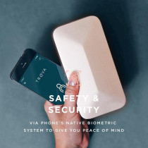 TROVA GO: Portable Biometric Safe with Bluetooth and Privacy Features