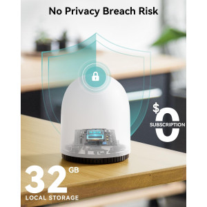 WUUK Wireless Doorbell Camera, 2K - Absolutely No Monthly Fee Video Doorbell w/Human & Motion Detection, 32GB Storage Homebase,