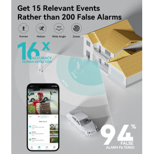 WUUK Wireless Doorbell Camera, 2K - Absolutely No Monthly Fee Video Doorbell w/Human & Motion Detection, 32GB Storage Homebase,