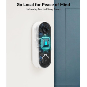 WUUK Wireless Doorbell Camera, 2K - Absolutely No Monthly Fee Video Doorbell w/Human & Motion Detection, 32GB Storage Homebase,