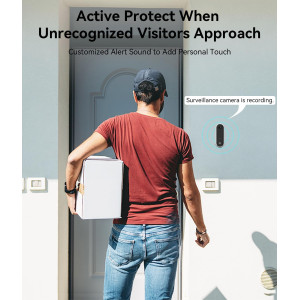 WUUK Wireless Doorbell Camera, 2K - Absolutely No Monthly Fee Video Doorbell w/Human & Motion Detection, 32GB Storage Homebase,