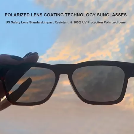 Lunettes de Soleil Connectées OhO: Audio Open-Ear, Commande Vocale, Polarisées & Étanches - Écoutez Votre Musique en Toute Li...