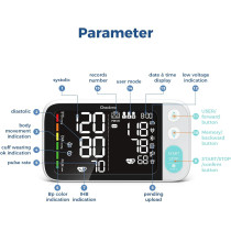 Checkme Bluetooth Blood Pressure Monitor- Dual LCD & Voice Guidance