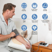 Checkme Bluetooth Blood Pressure Monitor- Dual LCD & Voice Guidance