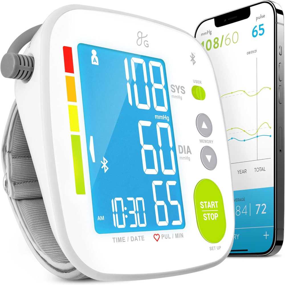 Bluetooth Blood Pressure Monitor with Arm Cuff – Greater Goods