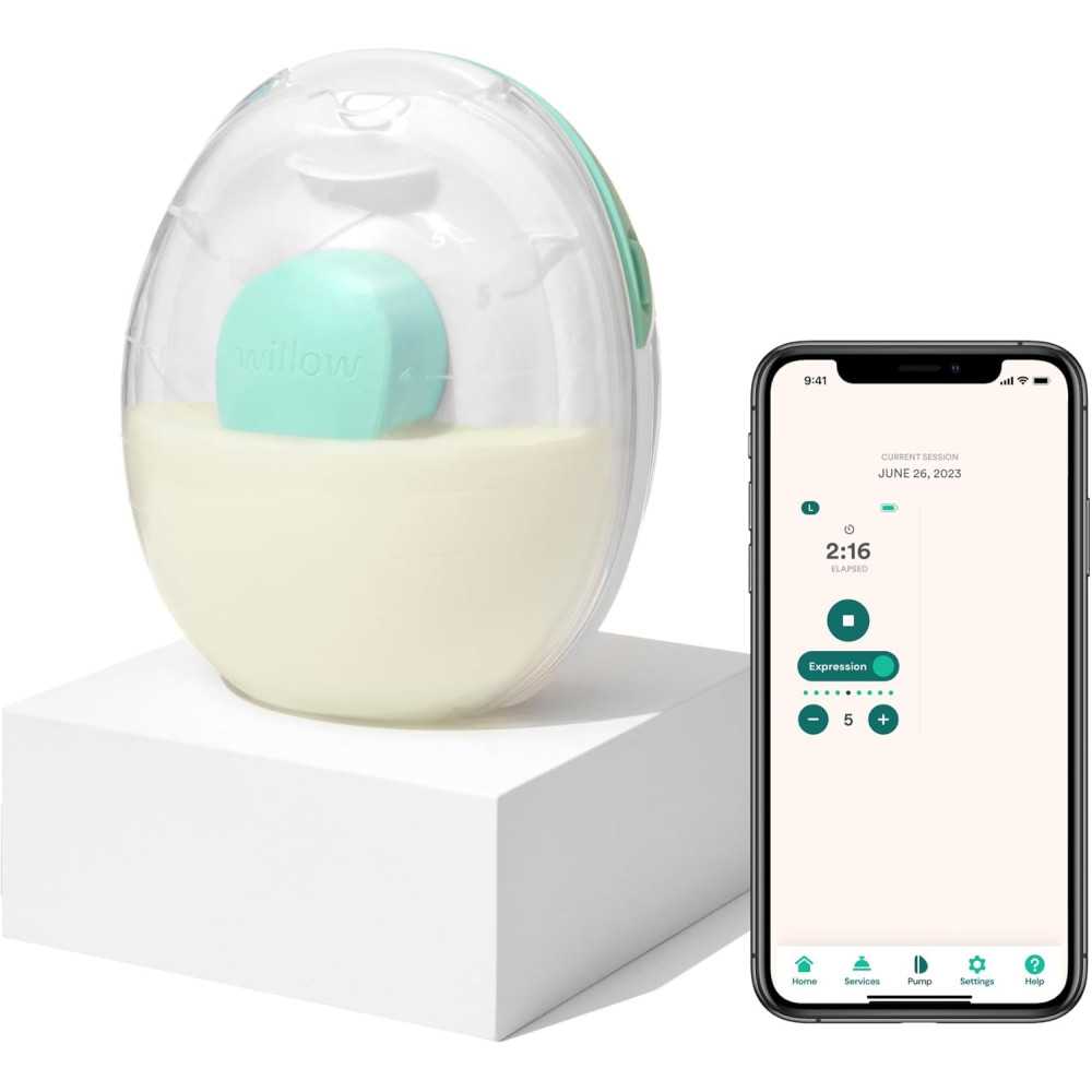 Willow Go Tire-Lait Portable | Contrôle via Application, Silencieux