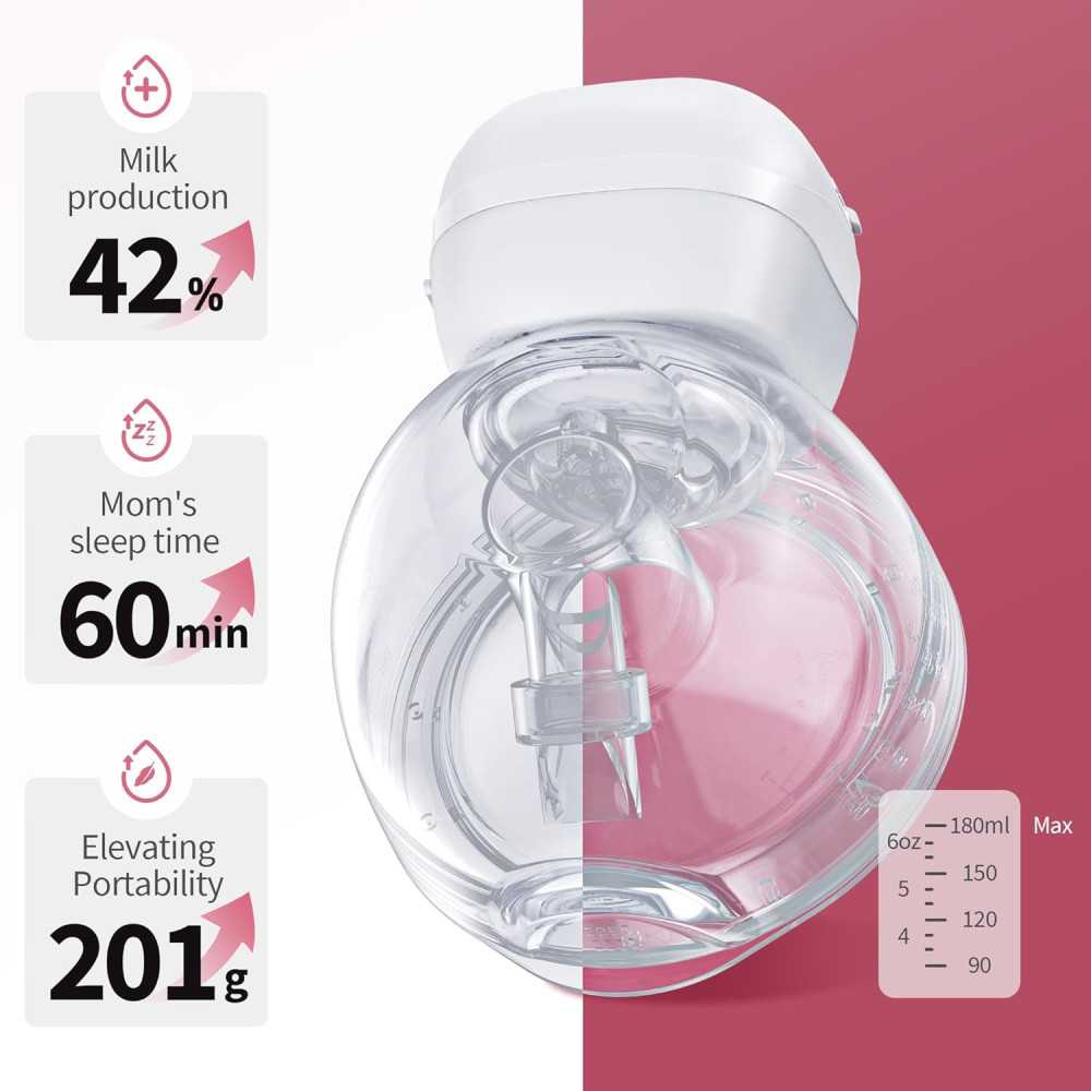 Portable Breast Pump 12 Levels, Hands-Free, Leak-Proof