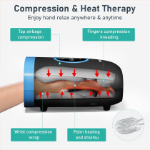 QUINEAR Hand Massager with Heat & Compression – Portable & Cordless