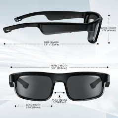 Lunettes de Soleil Bluetooth Polarisées GAXABI : Son Stéréo, Assistant Vocal et Protection UV!