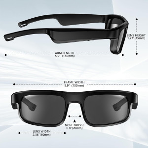 Polarized Bluetooth Sunglasses with Voice Assistant & UV Protection