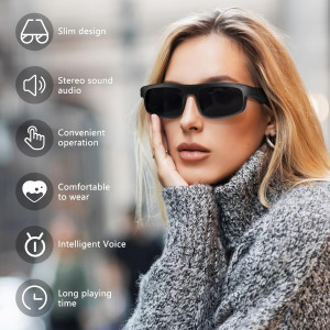 Polarized Bluetooth Sunglasses with Voice Assistant & UV Protection