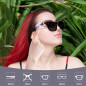 ReyDix Smart Audio Sunglasses: Open-Ear Bluetooth, Hands-Free Music & Calls - Perfect for Small Faces!